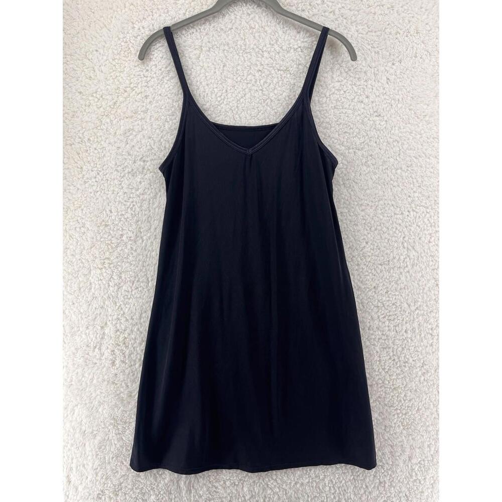 Vanity Fair Black Nylon Knee Length Slip 90s Vintage Women's Size 18 36/42
